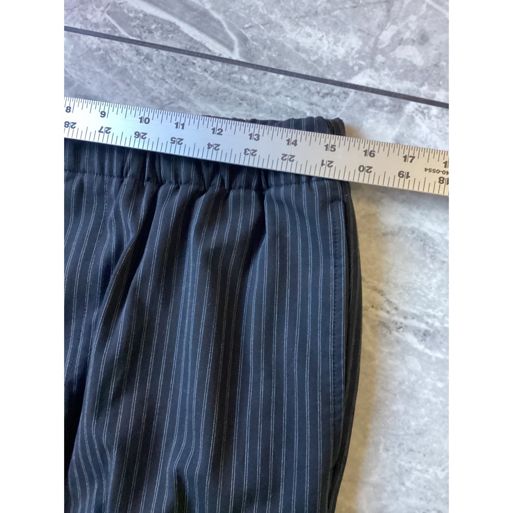 Club Monaco Women's Striped Pull On Elastic Waist Pants with Zipper Pockets L - Picture 4 of 12